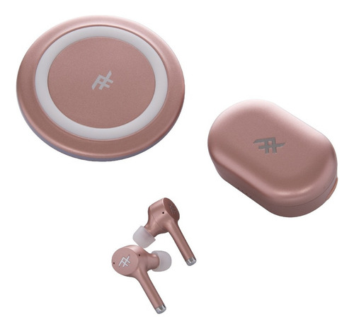 Audifonos Ifrogz Airtime Luxe 2 + Cargador Inalambrico 10 W Color Rosa Luz Negro