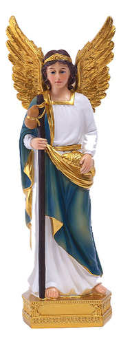 Escultura Religiosa De Resina De San Rafael, Decoración De F