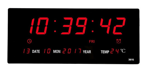 Reloj De Pared Digital Led 36 Cm Termometro Decoracion Hogar