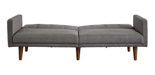 Imagen 2 de 9 de Futón Gris Moderno, Sofá Cama Con Usb Cargadores