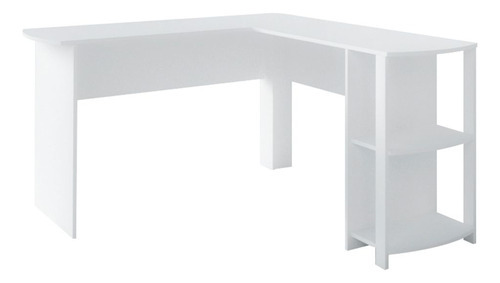 Mesa Para Escritório Escrivaninha Home Office Luma Branco