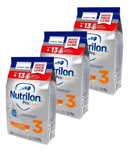 3un Nutrilon Profutura 3 Bolsa 1.2kg Leche De Formula En Pvo