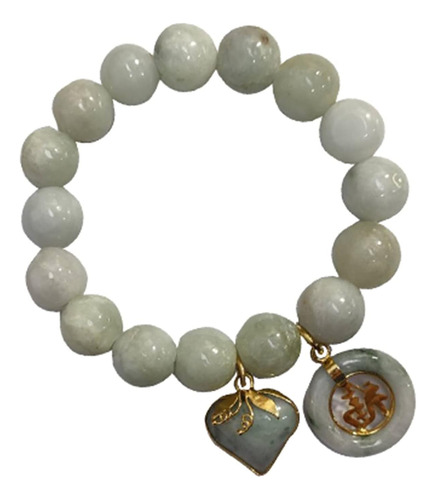 Heavens Tvcz Pulsera Real De Jade Verde Natural Con Moneda D