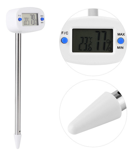 S Mini Medidor Electrónico De Temperatura Del Suelo Y