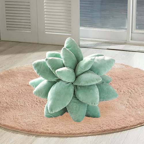Cojín 3d Felpa Suculentas Con Diseño De Cactus Lindo Suave P