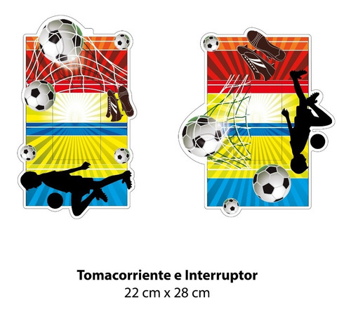 Vinilo Fútbol Interruptor De Luz Y Toma Corriente Contact