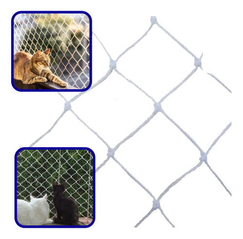 Tela De Proteção Para Janelas Gatos 1,40 X 1,20 + Fieira