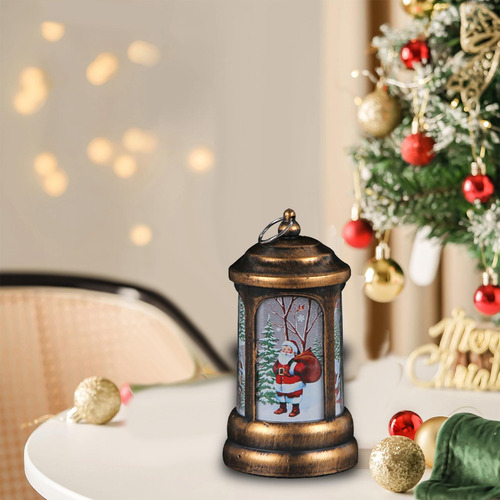 Linterna De Mesa Navideña, Luz Led, Adorno Navideño,