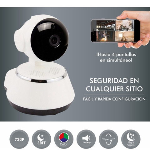 Camara Ip Wifi De Interior Seguridad Vigilancia Hd