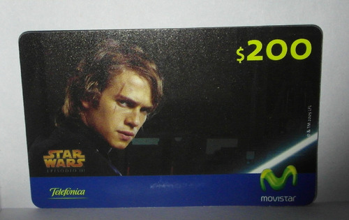 Tarjeta Telefonica Movistar Star Wars Skywalker Darth Vader