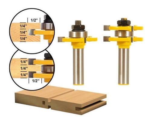 Fresa Madera Machimbre Encastre Vastago 1/2 Espesor 3/4''