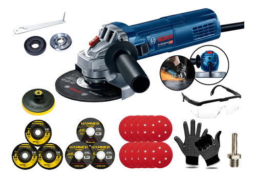 Lixadeira Esmerilhadeira C/ Regulagem Velocidade 900w Bosch Azul 60hz