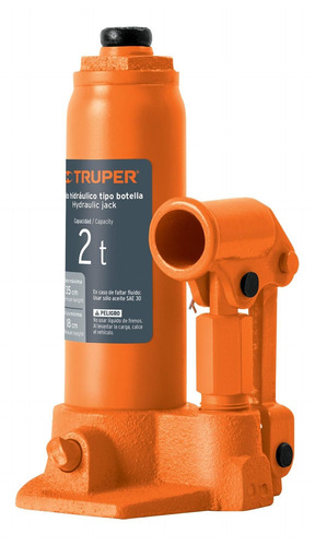 Imagen 1 de 2 de Gato Hidrau.t/botella16t (h.min-max:23-46cm) Truper Gat16
