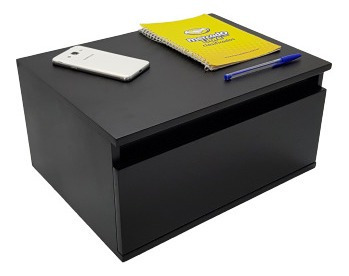 Imagen 7 de 10 de Set X 2 Mesa Mesita Luz Laqueado Flotante Cajon Corredera