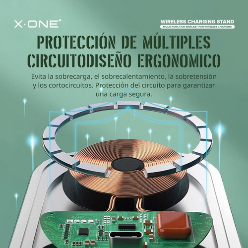 Imagen 8 de 9 de Cargador Rápido Inalámbrico Magsafe 15w X-one Incluye Cable