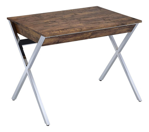 Acme Callers Desk Weathered Oak Chrome Talla Única