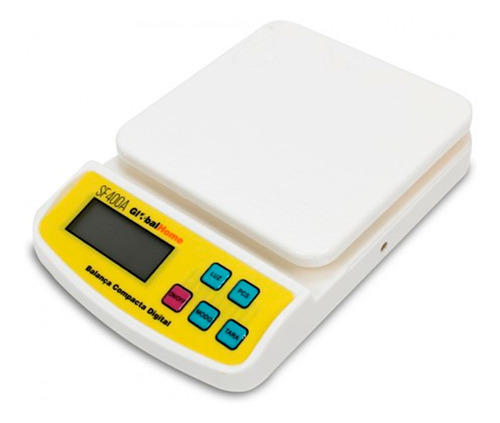 Balança Digital De Cozinha Até 10kg Branca Bivolt Globalmix