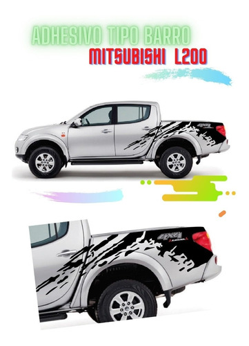 Adhesivo Tipo Barro Mitsubishi L200 4x4 Y 4x2