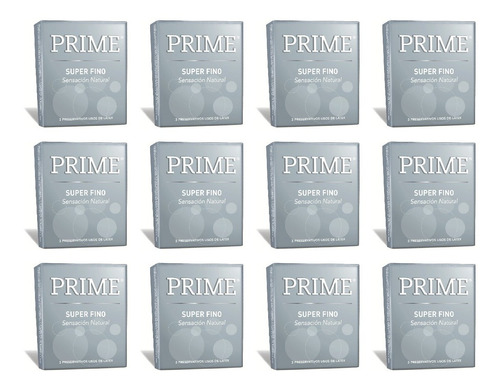 Preservativos Prime 12 Cajas X 3 Super Fino Envio Discreto