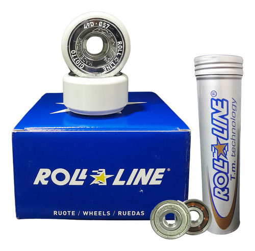 2 Ruedas Roll Line Giotto ( 47d, 49d Y 53d) Patín Rulemanes