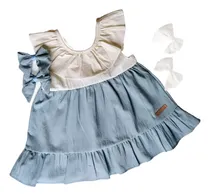 Comprar Vestidos Fiestas Bebes Y Niñas Con Pack De Moños