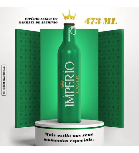 6 Cervejas Império Lager  Gar.de Alumínio Colecionador 473ml