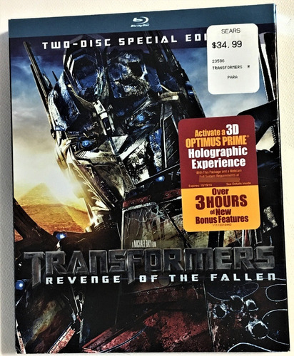 Blu-ray: Transformers Revenge Of The Fallen 