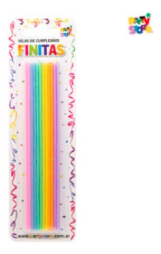 Velas Finitas 17cm Blister Por 24 Unidades Color Blanco