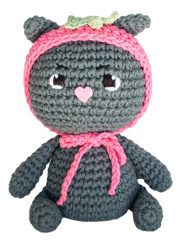 Gato Con Gorrito - Amigurumi - Tejido A Crochet