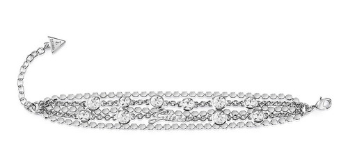 Pulsera Guess Mujer Plateado Multi Chain Crystals Ubb84130s