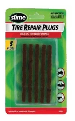 Kit Slime 5 Tarugos Para Reparación De Neumáticos Tubeless