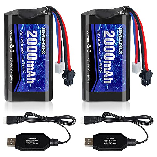 Pulsador 7.4v Batería De Iones De Iones 2000mah 2s 4cdjj