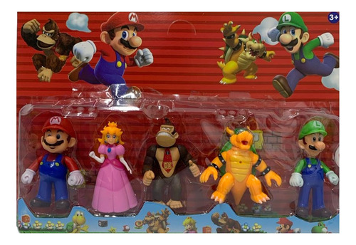 Set De Muñeco Mario Y Sus Amigos X 5 Motivos (fontanero)