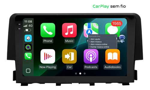 Multimidia Civic G10 17/21 9p Android 14 4/64gb 4g Cam 360°