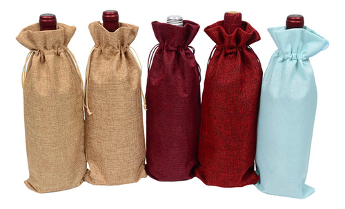 Nuevas Bolsas De Vino De Yute, Fundas Para Botellas De Vino