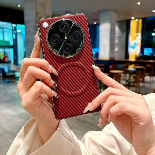 Funda De Fibra De Carbono Con Anillo Magnético Incorporado, Altura De Lente, Totalmente Envuelta Para Oppo Find X8 Ultra X8s + X8 Pro X8s Lens Protect