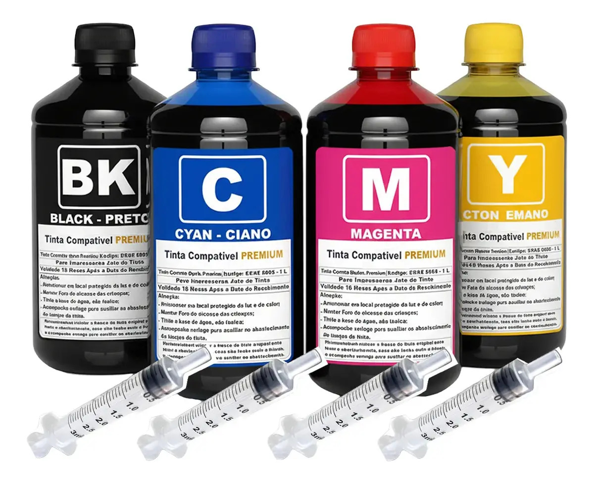 Tinta Compatível Refil 544 Epson L3150 L3110 L3250 4x250ml