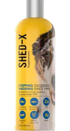 Shed X Dermaplex Perros Suplemento Vitaminico Pelo Piel 16oz