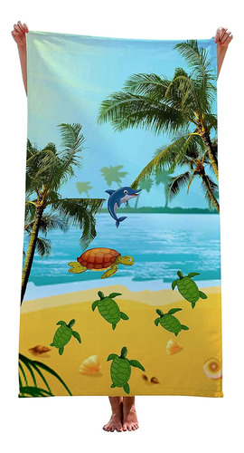 Toalla De Playa Turtle Beach De 30  X 60 , Microfibra, ...