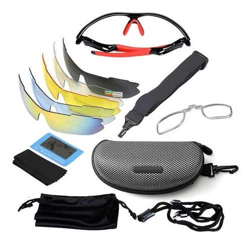 Gafas Deportivas Ciclismo 5 Lentes + Accesorios + Estuche