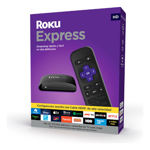 Imagen 7 de 12 de Roku Express 3930 Estándar Hd 32mb Negro Con 512mb