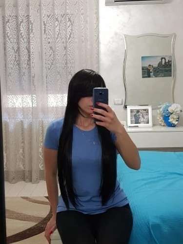 Peluca Negra Lisa (negro Total) Fibra Kanekalon Cosplay Color Negro Tamaño De La Base Unitalla
