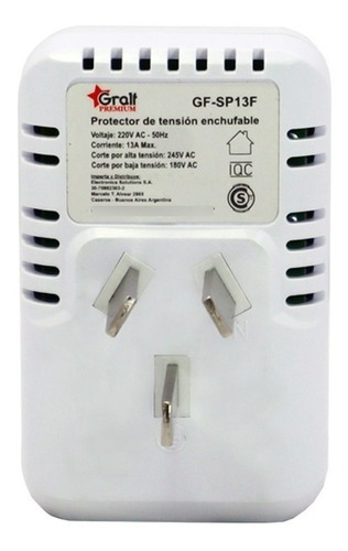 Protector Tensión Alta Baja Enchufable 2200w Gralf