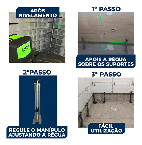 Soporte para reglas Mason de 12 niveles para colocar pisos grises