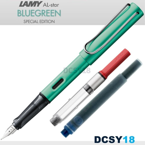 Caneta Tinteiro Lamy Al Star Bluegreen Verde C/ Conversor