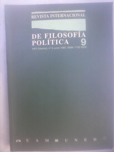 Revista Internacional De Filosofía Política Nº 9 Unam Uned, 