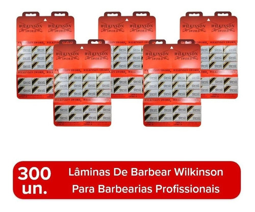 5 Cartelas De Lâminas Navalias Wilkinson Sword Kit 300un