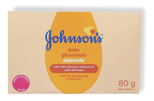 Jabon En Barra Con Glicerina Johnsons Baby 80g Delicada