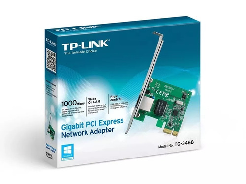Placa Red Pci Express Gigabite Tp Link Tg 3468 1000 Mbps