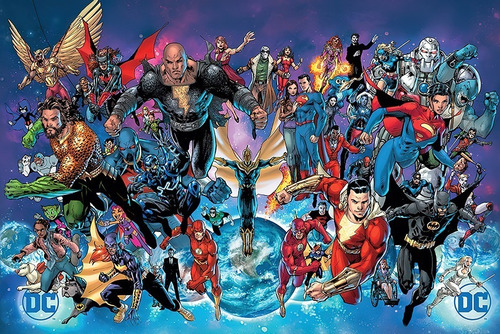 Poster De Todos Los Superheroes De Dc Comics